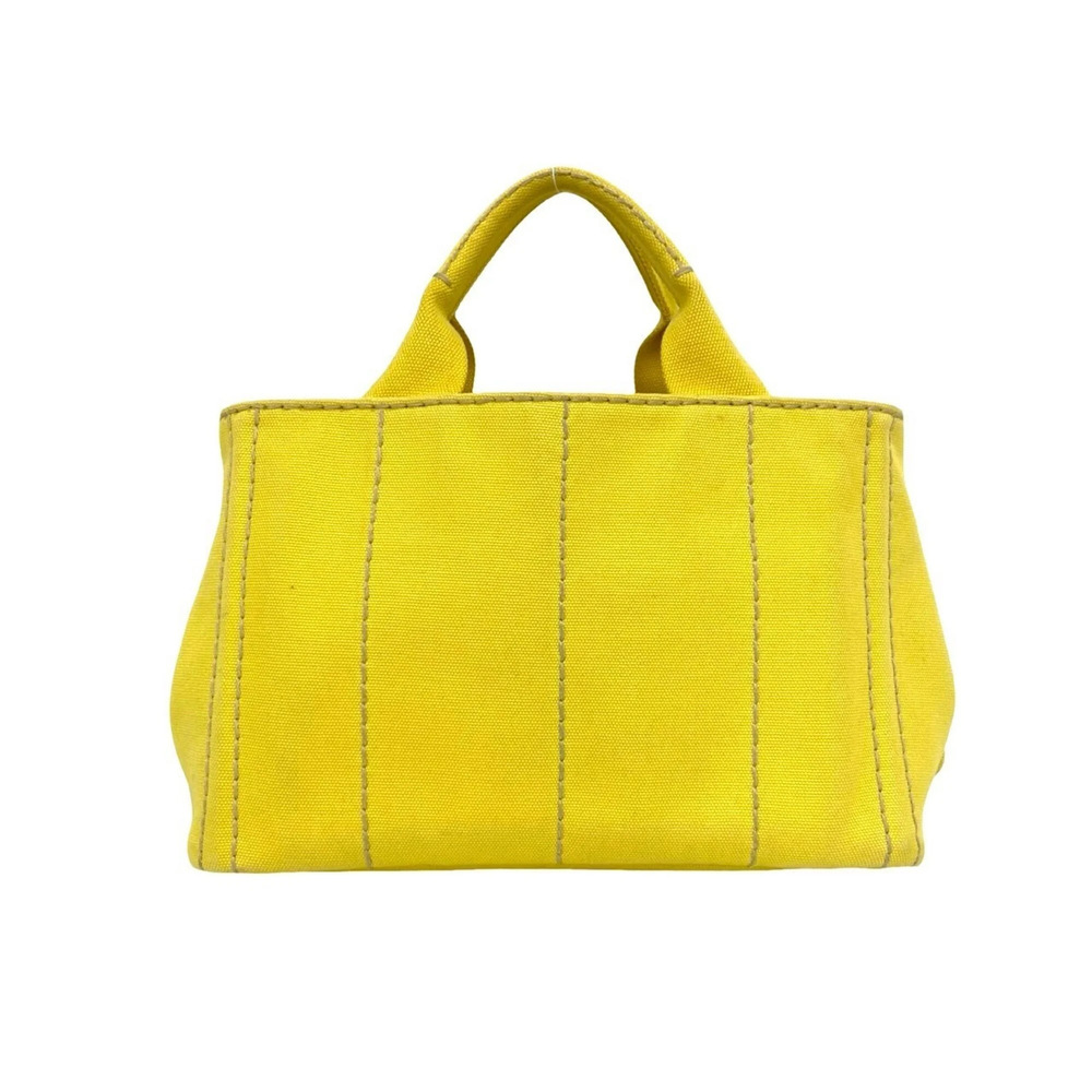 PRADA Yellow Canvas Shoulder Bag - Picture 3 of 10